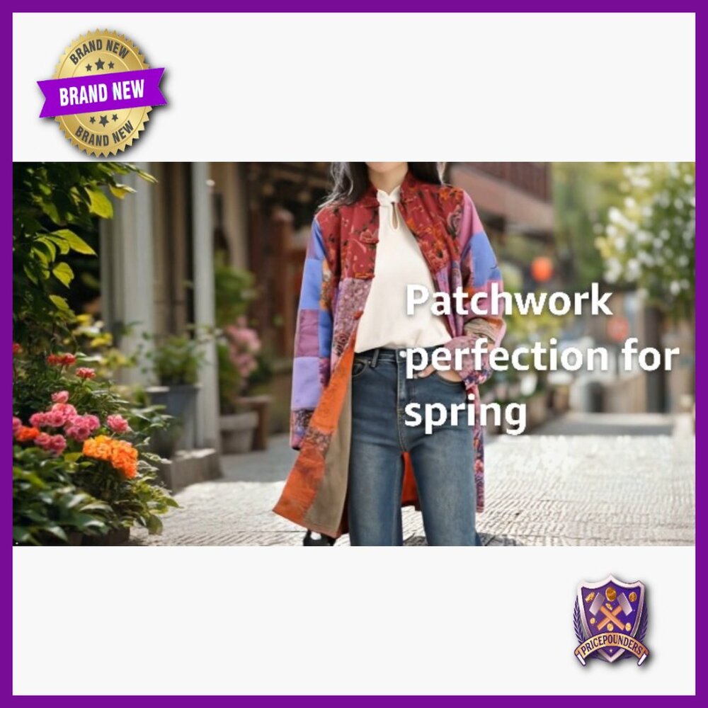 Lightweight Patchwork Jacket, Boho Floral Coat, L… - image 7